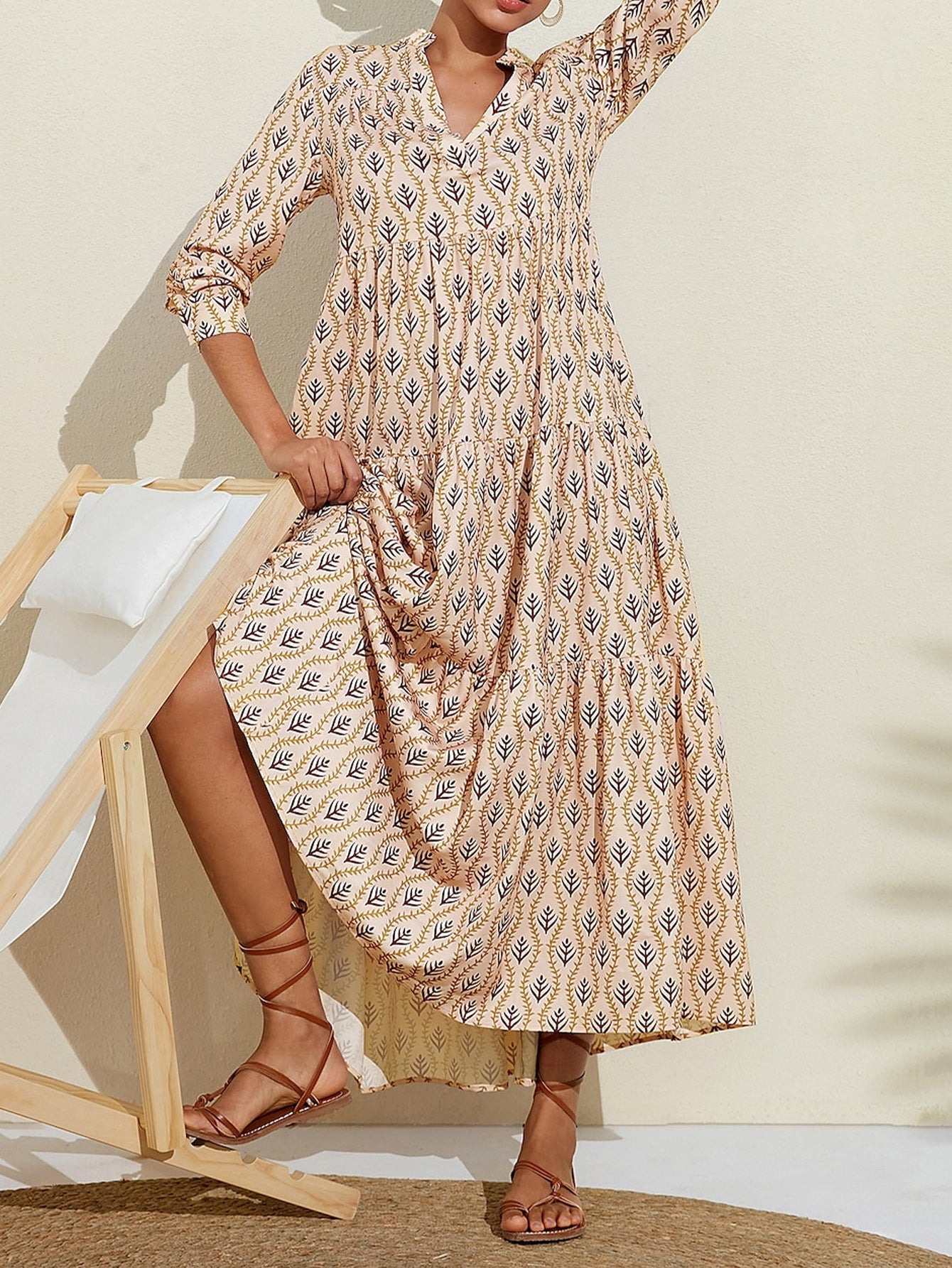 Women's Fashion Personalized Printed Long Sleeve Dress